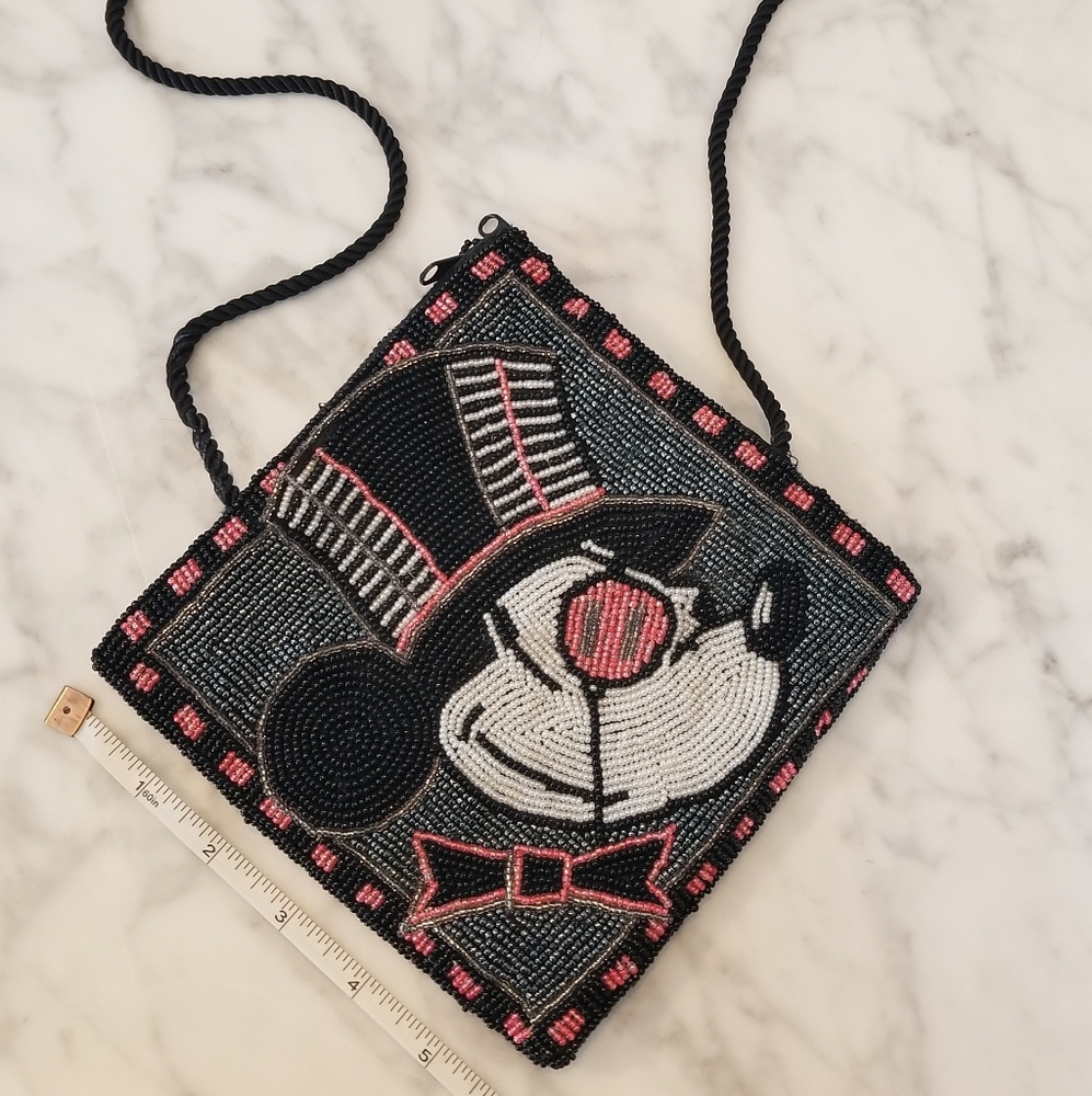 Vintage Mickey mouse disney beaded crossbody bag